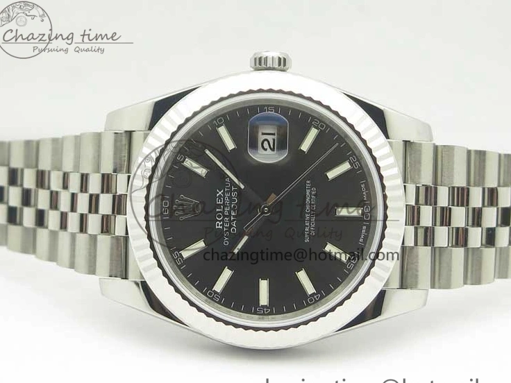 MiroTime 0114 DateJust 41 126334 SS REF 1:1 Best Edition Gray Dial Stick Markers on Jubilee Bracelet A3235 Clone V OdorResistant 3382